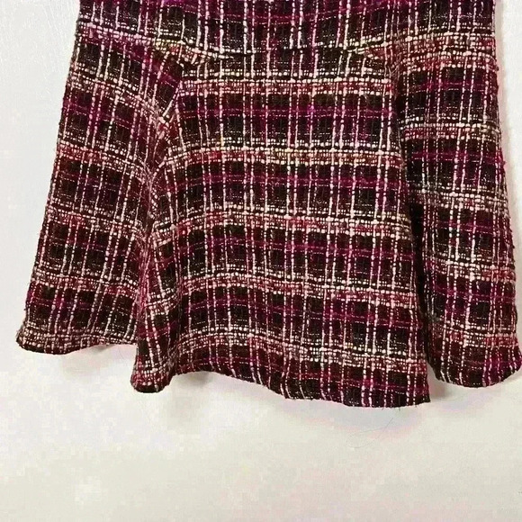 Nanette Lepore Plaid Tweet Above the Knee Fit And Flare Dress Sz 8 - Picture 4 of 11